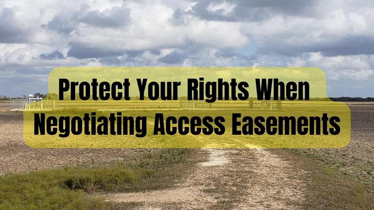 Protect Your Rights When Negotiating Access Easements